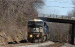 NS 8377 leads train 159 southbound